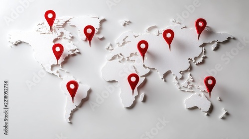 Map with location pin and navigation details. Modern travel and geolocation photo ideal for logistics, tourism, delivery, business and digital projects.