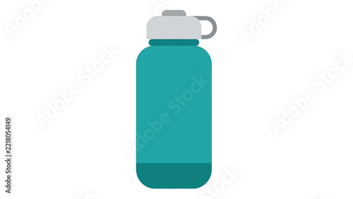 Minimalist Water Bottle, Teal Color, Single Bottle