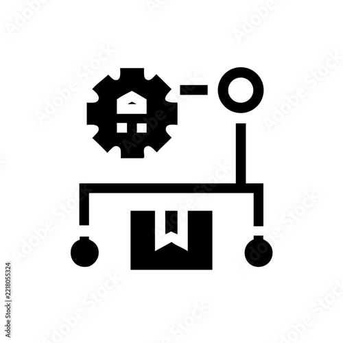 Logistics and supply chain management with smart warehouse process.