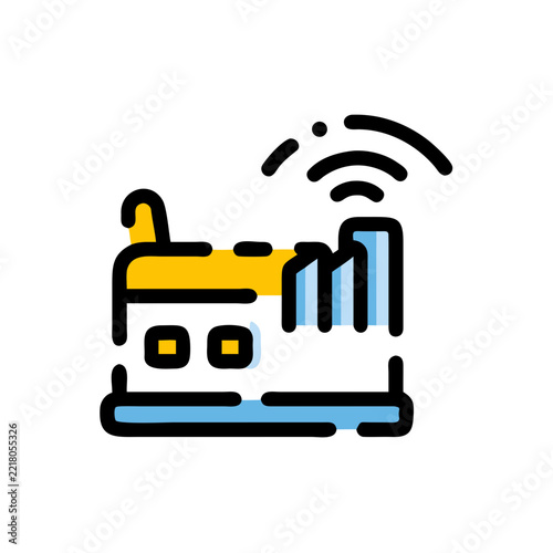 Industrial manufacturing machine with automated control system technology.