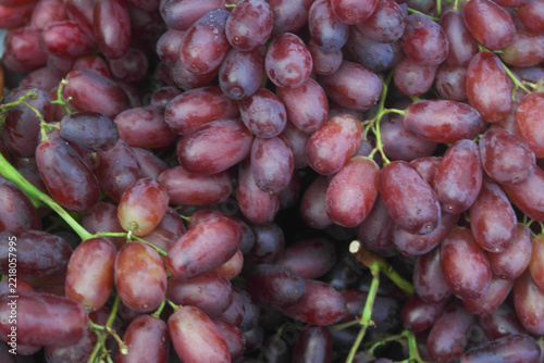 Fresh grapes close up as background	