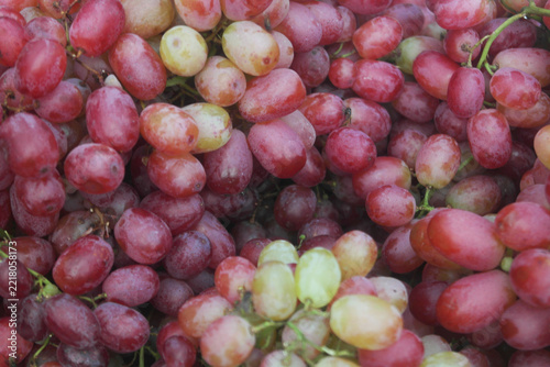 Fresh grapes close up as background	