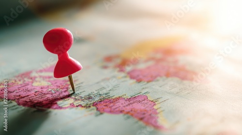 Map with location pin and navigation details. Modern travel and geolocation photo ideal for logistics, tourism, delivery, business and digital projects.