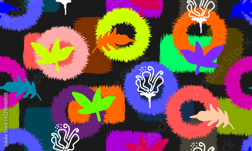 Colorful Abstract Floral Pattern for textiles, wallpapers, packaging, fabric prints, stationery, backgrounds, and modern decorative designs.