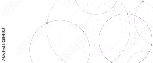 Vector with interconnected circles and dots illustration abstract background