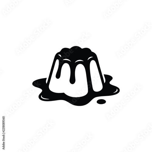 Black paint drip, dripping liquid splash icon, isometric vector illustration of viscous drop and flow, high contrast symbol