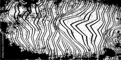 Distressed overlay texture of weaving fabric, cloth knitted. Grunge black and white abstract monochrome background.