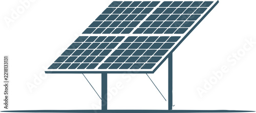 Solar Panel Array on Stand vector illustration