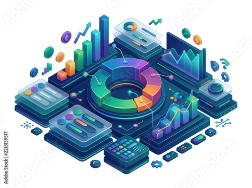 Portfolio Management, Digital asset dashboard with allocation rings
