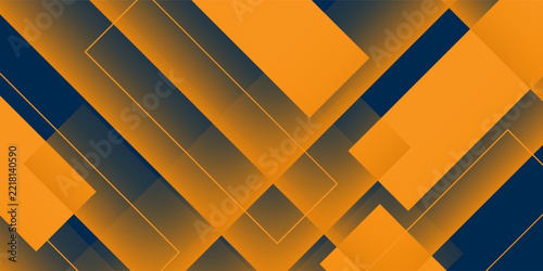 Abstract geometric dark blue and orange square theme modern background for graphic design. Eps 01