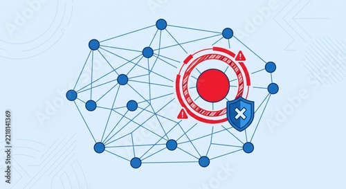 Third party risk target graphic with linked suppliers, vendor screening, control mapping, and compliance review.
