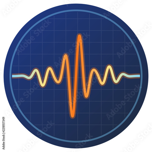 Vibration waveform on sensor display icon