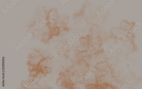 Warm Sepia Smoke Cloud Texture Isolated on Transparent Background