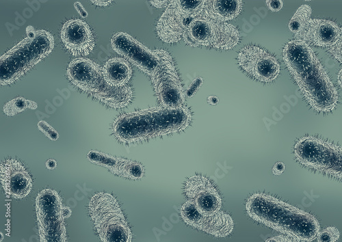 Scientific visualization of the bacterium Yersinia pestis, the pathogen responsible for pneumonic plague or the Black Death, a severe respiratory infection.