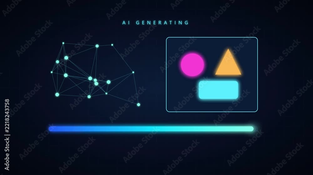 Artificial intelligence generation progress bar and neural network ...