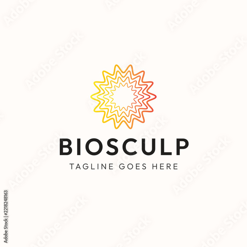 sun abstract logo design vector