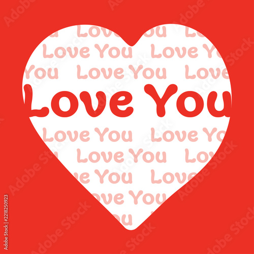 Romantic card with love messages