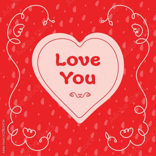 Romantic card with love messages