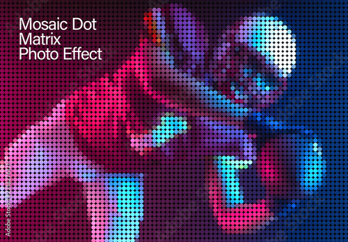 Mosaic Dot Matrix Photo Effect