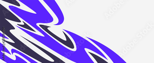 Purple blue white organic liquid wave corner graphic strip for water sports