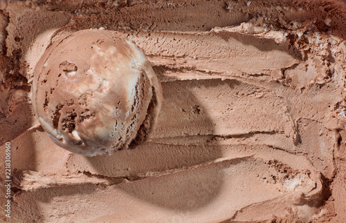 chocolate and vanilla ice cream texture