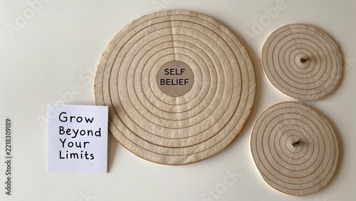 Self Belief Motivational Concept with Growth Mindset Visuals