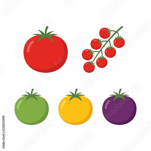 Colorful tomato set