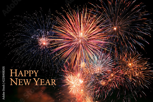 Happy New Year,  Spectacular Fireworks for a Beautiful Celebration