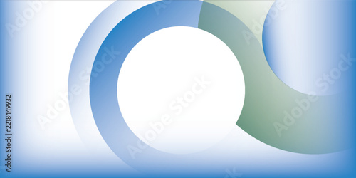 Abstract overlapping circles background in blue and green gradients