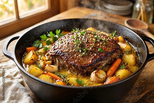 SLOW COOKED GARLIC BUTTER POT ROAST