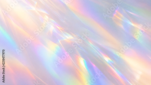 Rainbow Prism Light Leak Flare with Holographic Crystal Reflection Abstract Background