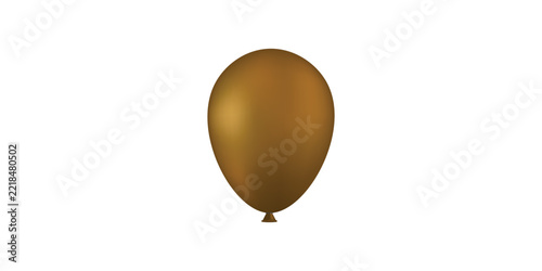 3D glossy chocolatte balloon isolated for party decoration