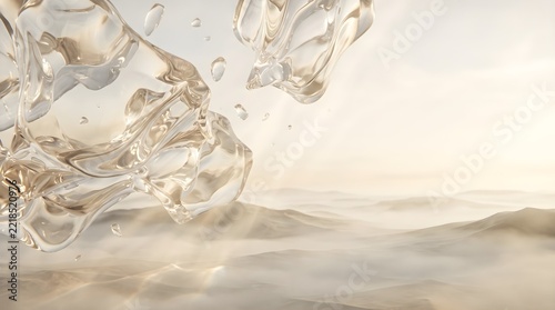 water in glass background