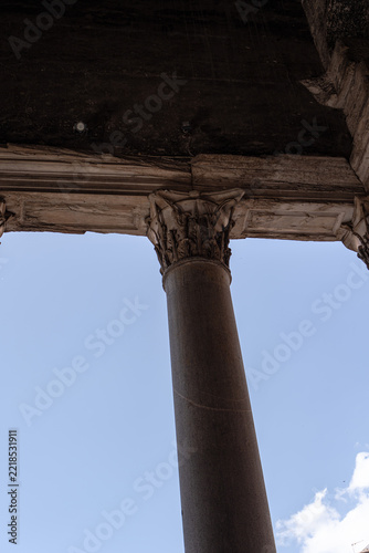 Ancient Pantheon in the heart of historical part of Rome, Italy