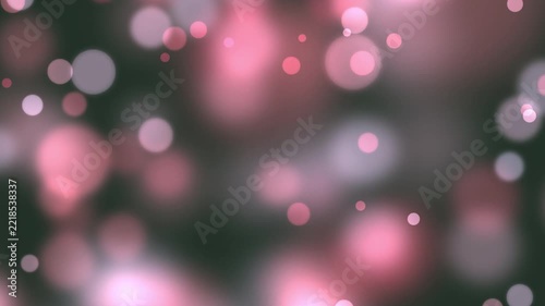Evergreen Dark Amaranth Blush Rose Mauve Bokeh Motion Background, Abstract 4K Loop for Elegant Design