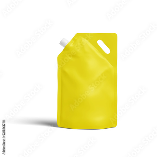 Spout Pouch Packaging Mockup Isolated on Transparent Background