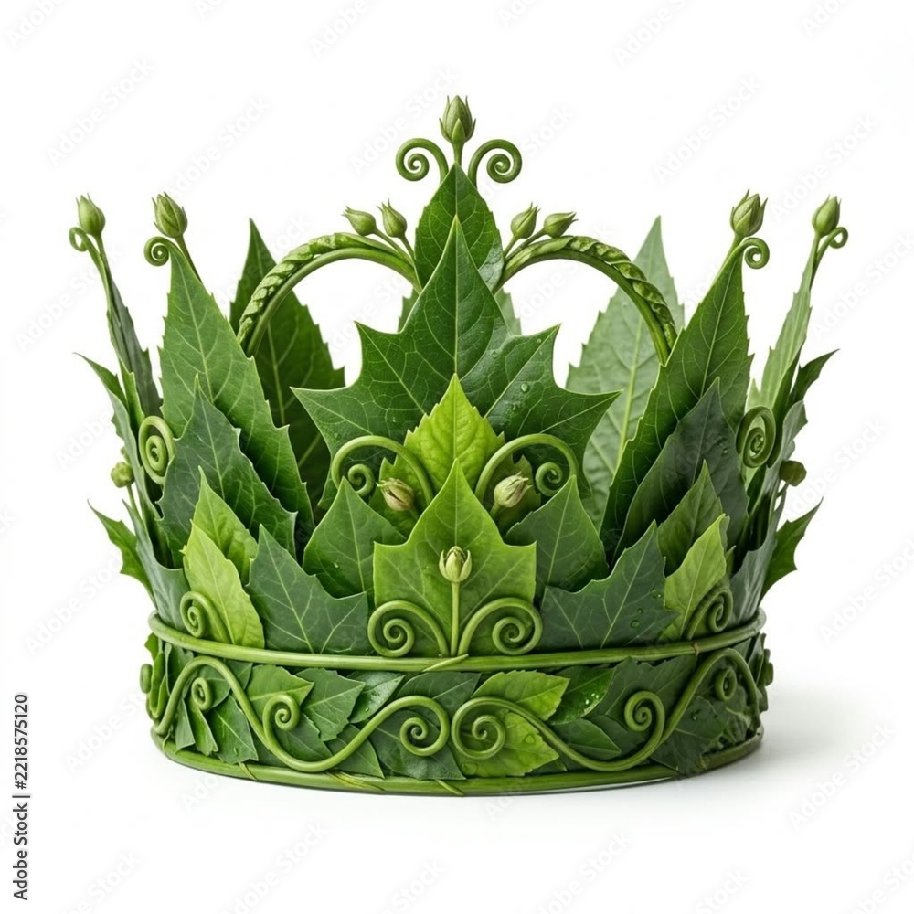 Fototapeta premium Crown Made With Leaf 