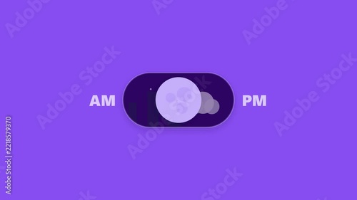 Day and Night Time Toggle Switch Animation