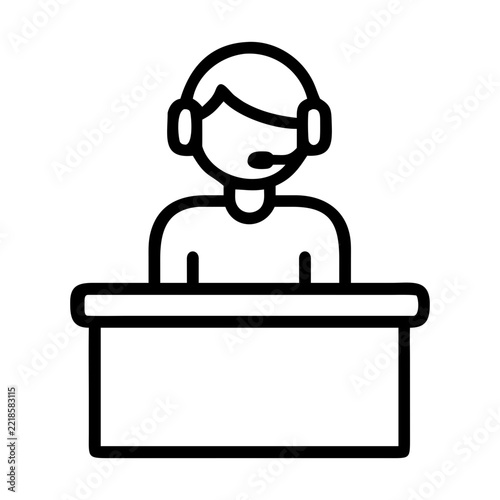 Help Desk Icon for Customer Service and Technical Assistance