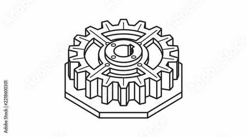 Mechanical Gear Mechanism Isolated