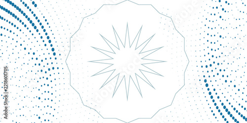 Abstract Light Blue Halftone Swirl Dots Background