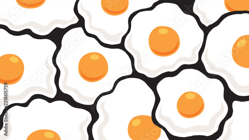 Fried Egg Illustration Background vector world egg day