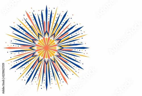 Bright Symmetrical Multi-Color Starburst Design