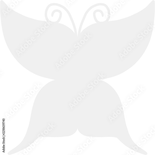 white butterfly shadow