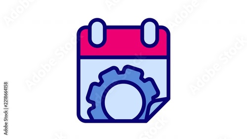Animated Calendar Settings Icon for Managing Schedule Preferences
