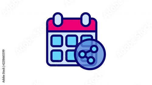 Animated Calendar Share Icon for Sending Event Information