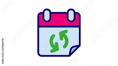 Animated Calendar Sync Icon for Keeping Schedules Updated