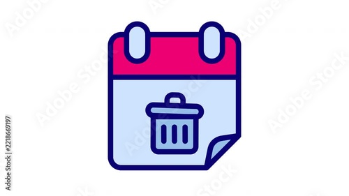 Animated Calendar Delete Icon for Removing Scheduled Events