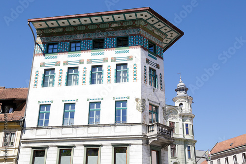 Hauptmann house, an art nouveau building on Preseren square, Ljubljana, Slovenia