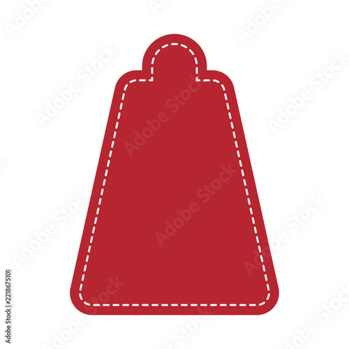 vector illustration of a red label